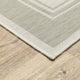 Parlan Solid Border Indoor-Outdoor Area Rug, Ivory, 1'10"x7'3"