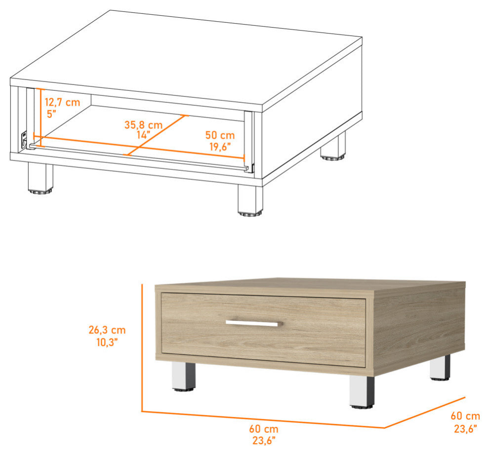 Kabul Coffee Table, Light Pine
