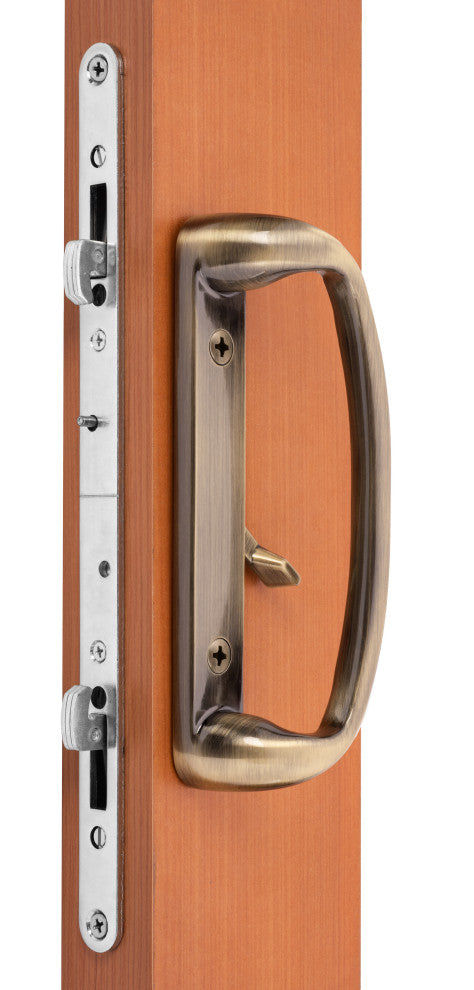 Sonoma Sliding Door Handle With 3-15/16" CTC Screwholes, Antique Brass