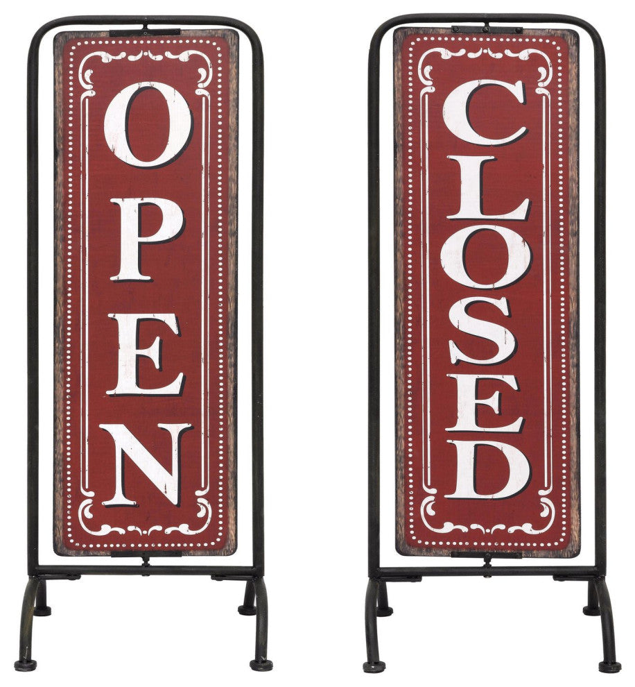 Red/White 2 Sided Open/Closed Sign