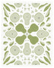 "Retro Pear Otomi Monotone" Digital Paper Print by Elyse DeNeige, 30"x37"
