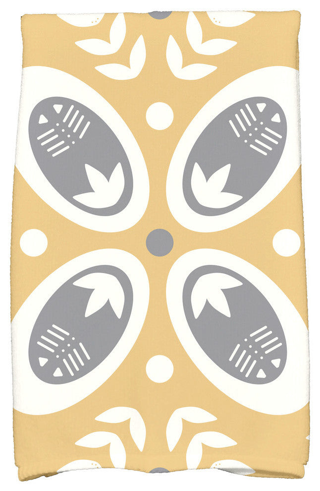 Tradition Decorative Holiday Geometric Print Hand Towel, Gold
