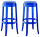 Modern Blue Casper Bar Stool Set of 2