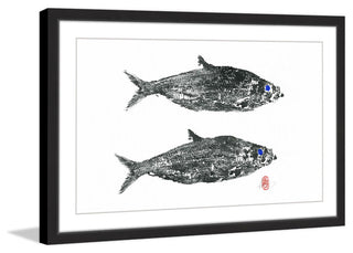 "Herring Twins" Framed Painting Print, 36"x24"