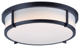 Maxim 10270WT Rogue 3 Light 17"W Flush Mount Drum Ceiling Fixture - Black