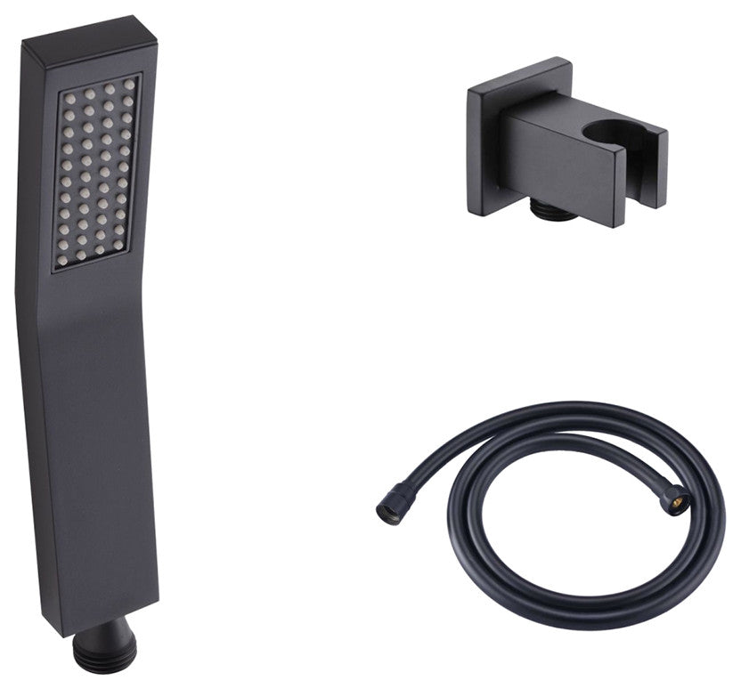 Aqua Piazza Handheld Kit, Handheld, 5' Long Hose and Wall Adapter, Matte Black