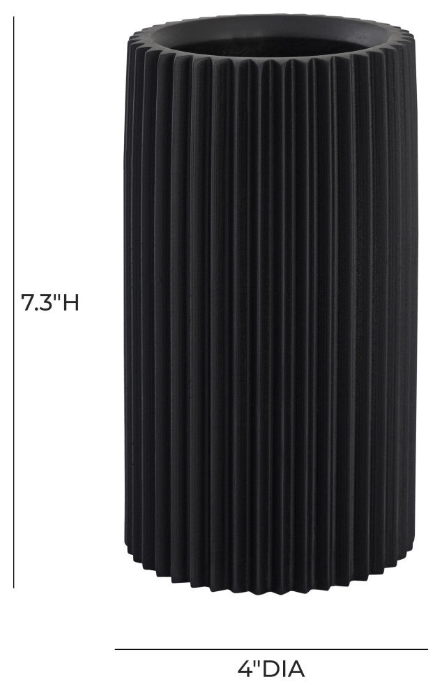 Jenna Black Concrete Table Vase