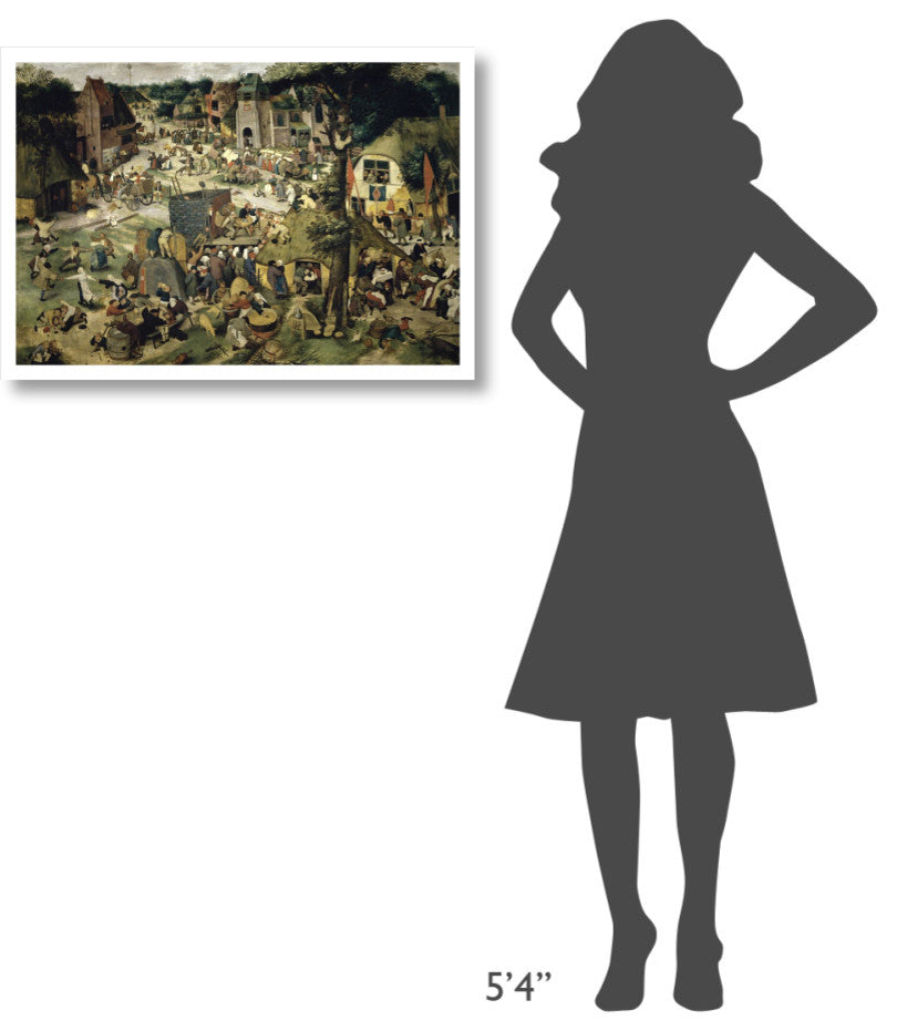 "Village Celebration (I)" Paper Print by Pieter Bruegel the Elder, 32"x22"