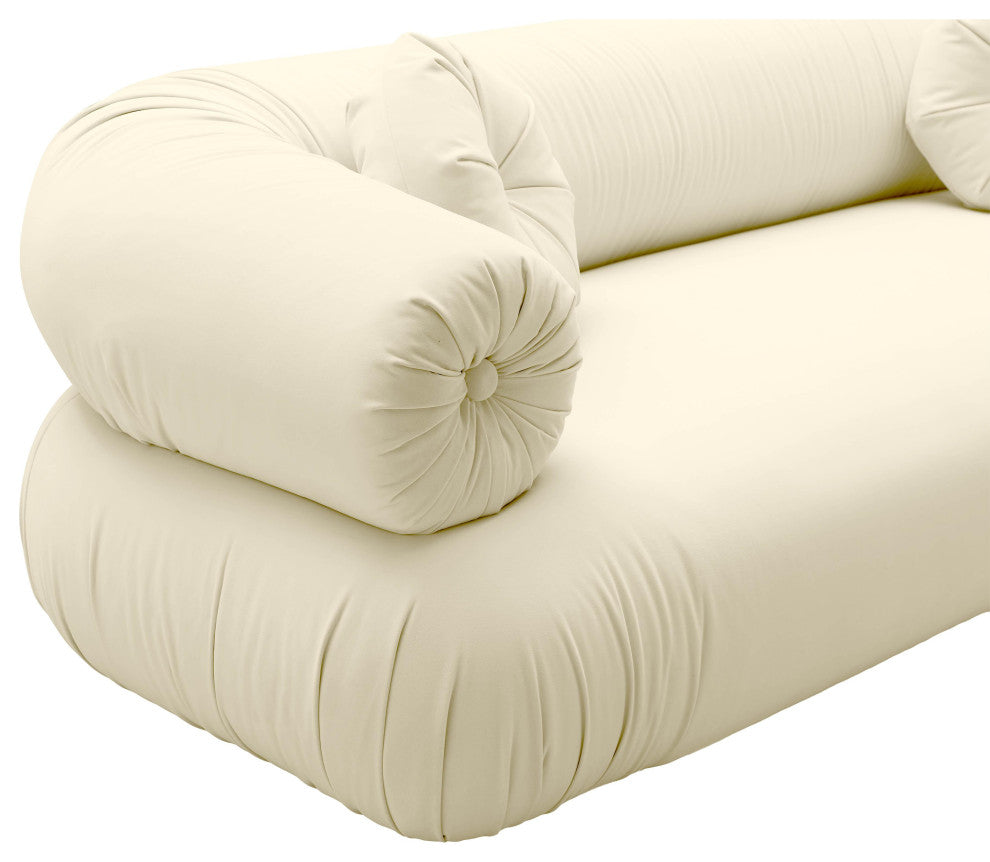 Jammin' Cream Velvet Sofa