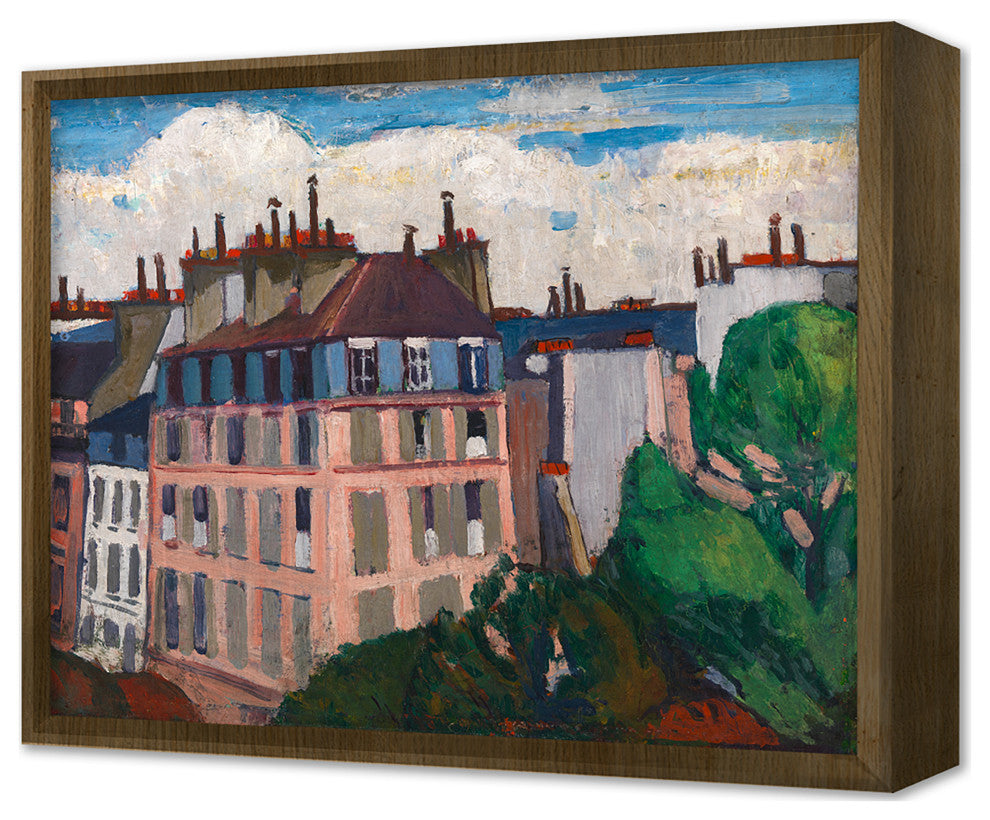 Rooftops, Paris Fine Art Print, Gold, 18"x22"