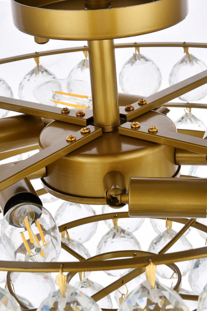 Seren 18" Flush Mount, Brass