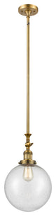 X-Large Beacon 1-Light Mini Pendant, Brushed Brass, Seedy