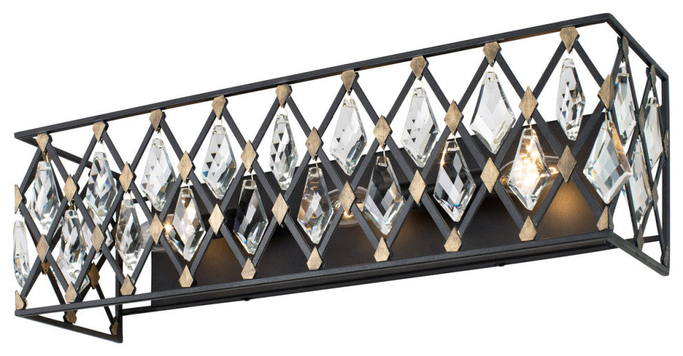 Varaluz-345B03CBHG-Three Light Bath Carbon/Havana Gold