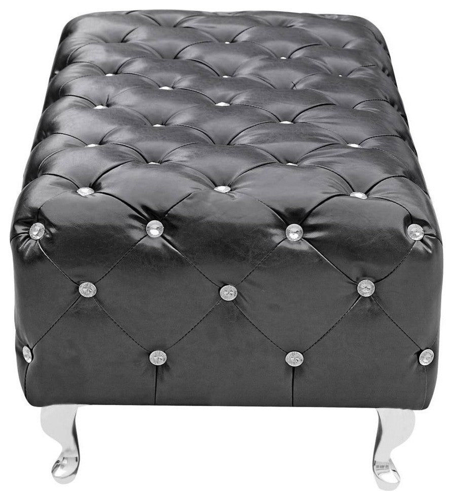 Modern Classics Tufted Bench, Black