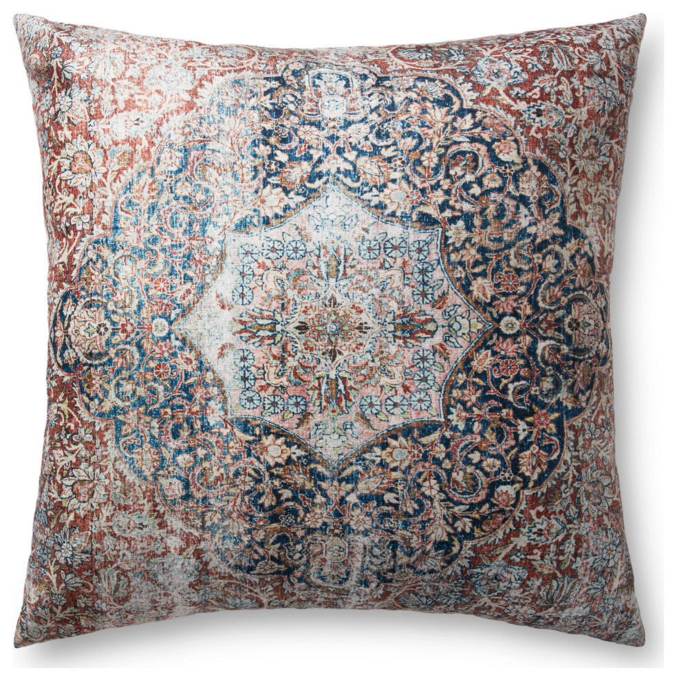 Loloi FP0008 Red / Navy 36"W x 36"D x 6"H Pillow