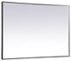 Elegant Decor Pier 42x60" Modern Aluminum LED Mirror in Black