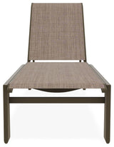 Kendall Sling Stackable Outdoor Chaise Lounge, Augustine Fennel/Beachwood