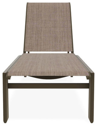 Kendall Sling Stackable Outdoor Chaise Lounge, Augustine Fennel/Beachwood