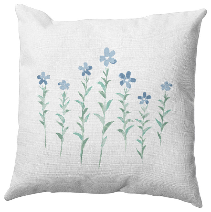 Periwinkle Pillow, Blue, 18"x18"