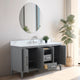 Vanity Art Bathroom Vanity With Sink, Cashmere Gray, 60", Single Sink, Brushed Nickel