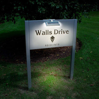 Solar Dual Sided LED Post Sign Light For Outdoor Signs