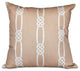 Tom Foolery, Stripe Print Pillow, Beige And Taupe, 16"x16"