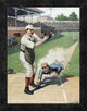 "Baseball Play at the Plate" Framed Canvas Giclee by Vintage Sports, 14"x18"