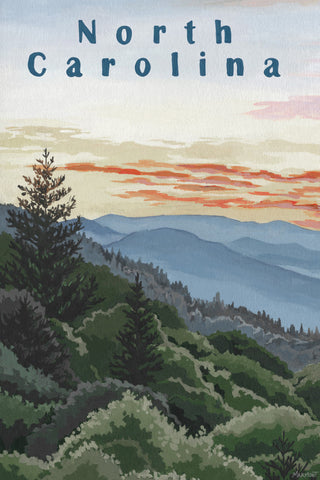 "At Mountain View" Painting Print on Wrapped Canvas, 40x60