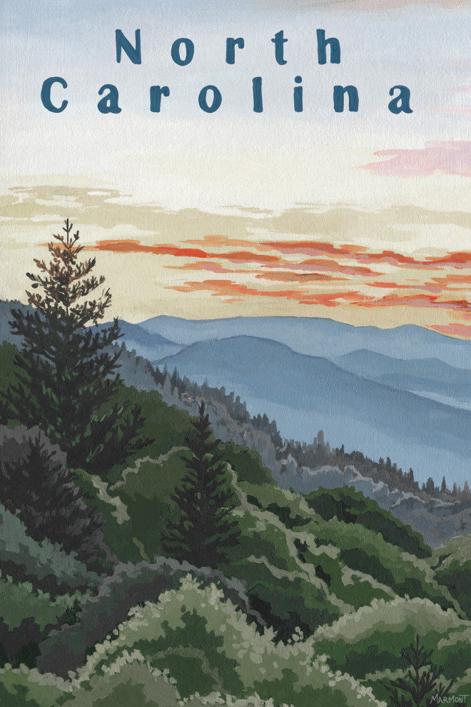 "At Mountain View" Painting Print on Wrapped Canvas, 40x60