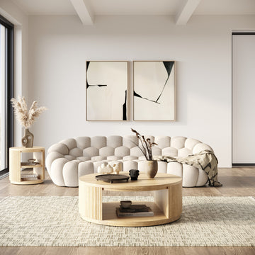 Modrest Jacobson Modern Natural Acacia End Table