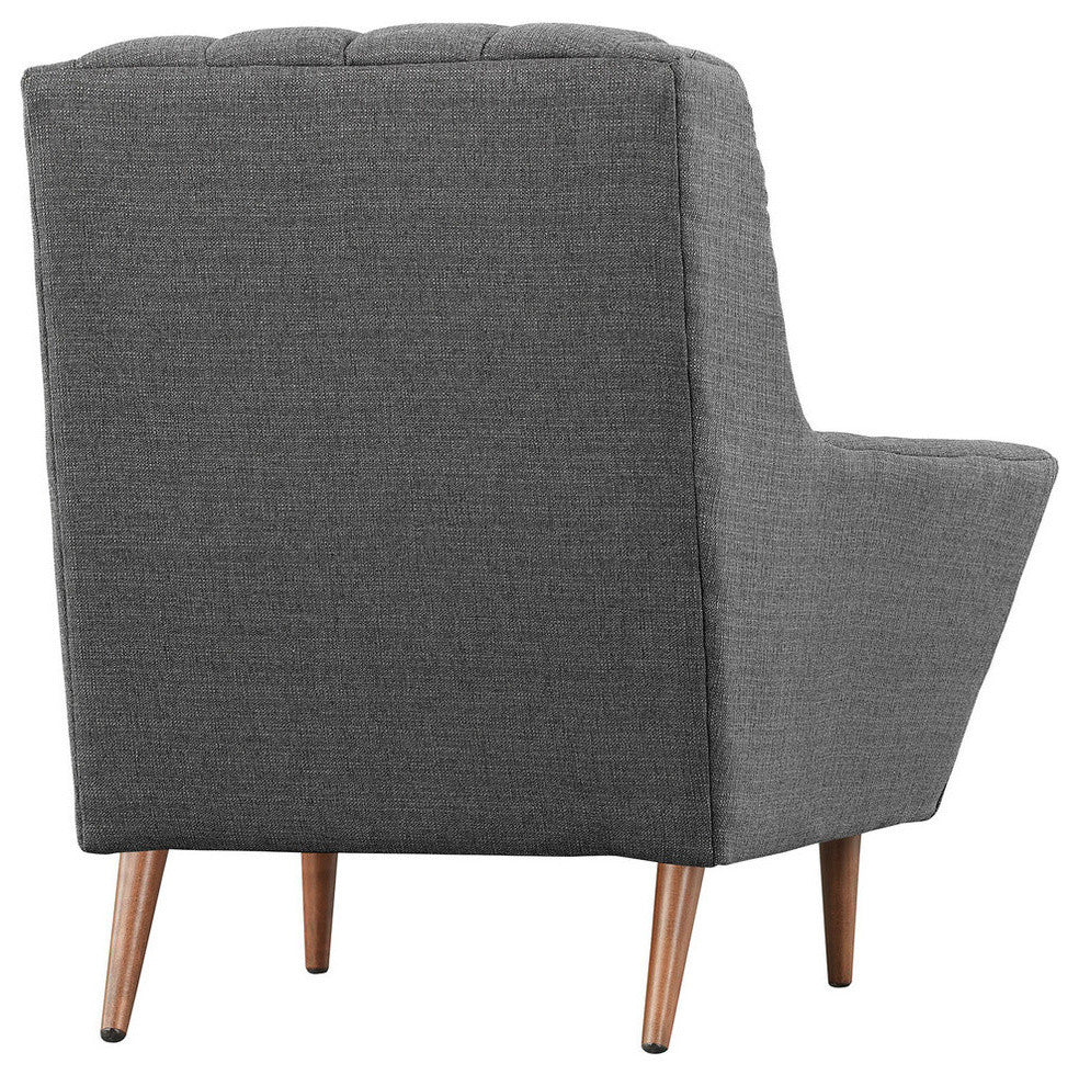 Modway Response Upholstered Fabric Armchair, Gray