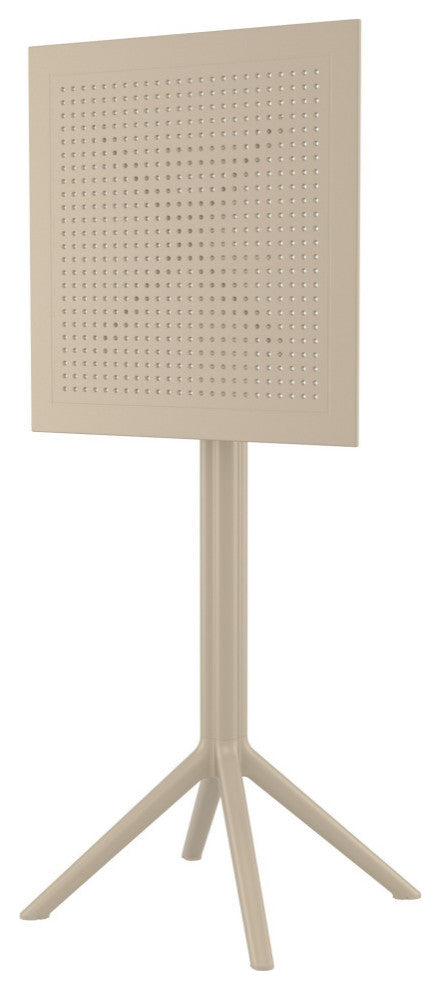 Sky Ares Square Bar Set With 2 Barstools Taupe