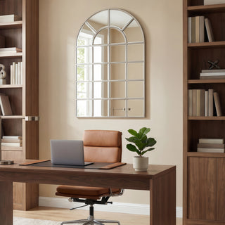 Beveled Arch Window Wall Mirror, 0.25" Beveled Edge, 44"x30" Bathroom Mirror
