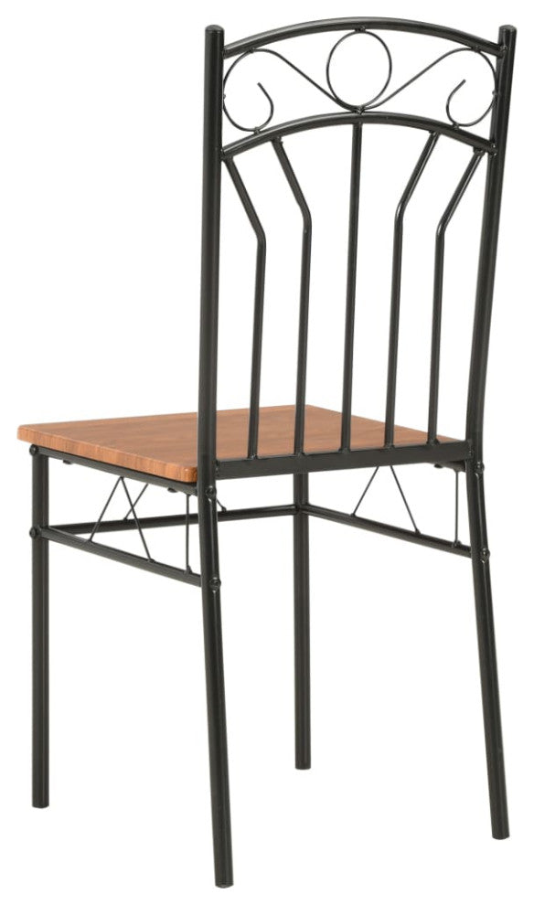 vidaXL Dining Chairs 6 pcs Brown MDF