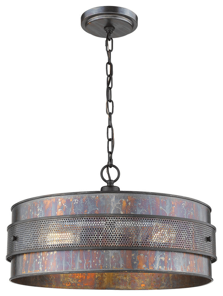 Ryker 3-Light Bronze Patina Pendant