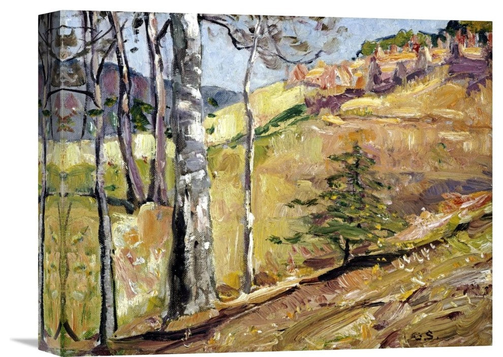 "Spring Hillside" Stretched Canvas Giclee by George Gardiner Symons, 16"x13"