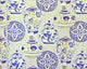 Blue Asian Porcelain Fabric Ginger Jars Plates Vases, Standard Cut