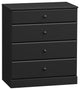 Prepac Astrid 4 Drawer Chest in Black