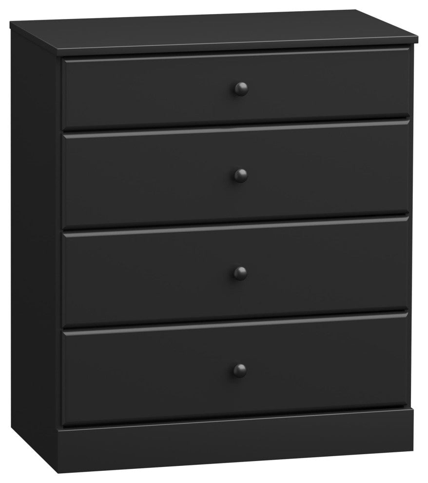 Prepac Astrid 4 Drawer Chest in Black