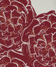 Mums The Word Floral Print Napkin, Brick, Set of 4