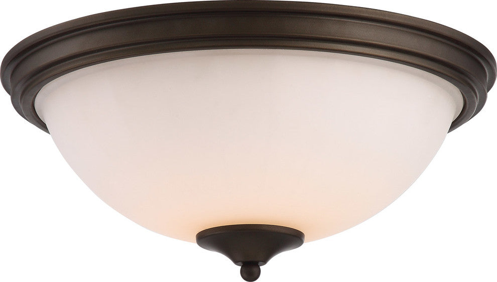 Nuvo Tess 1-Light 18W LED Close-to-Ceiling Light Fixture, Aged Bronze