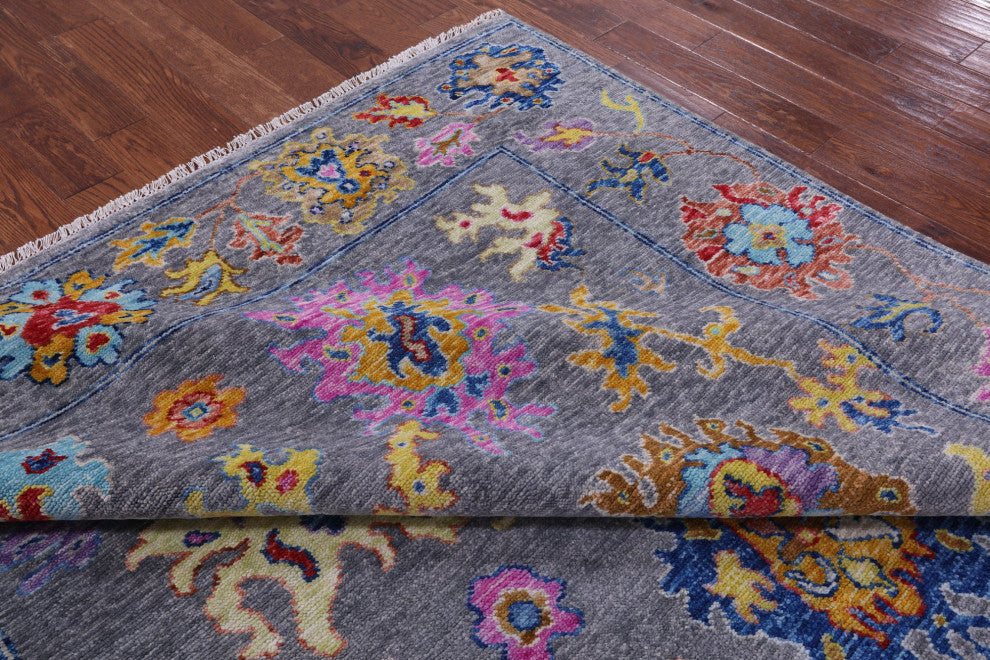 8' 1" X 9' 11" Turkish Oushak Hand-Knotted Wool Rug - Q14835