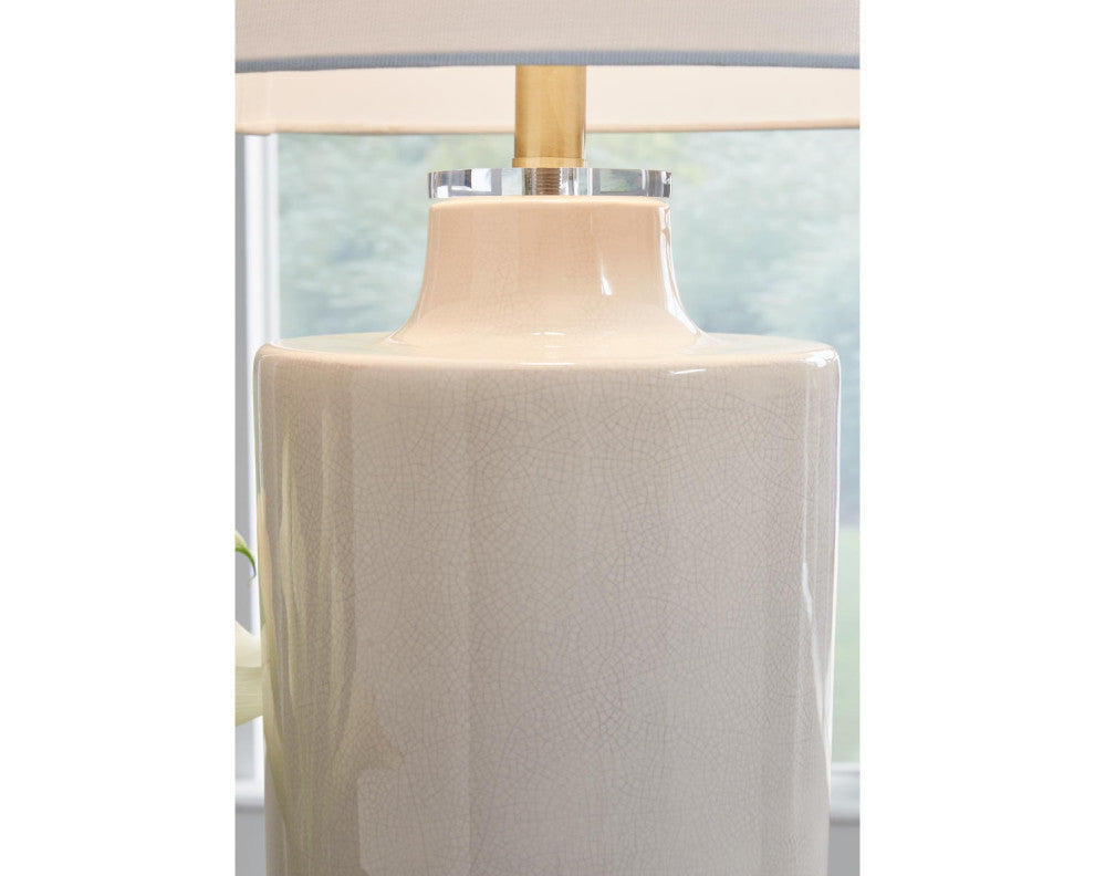 Cylener Off White Table Lamp