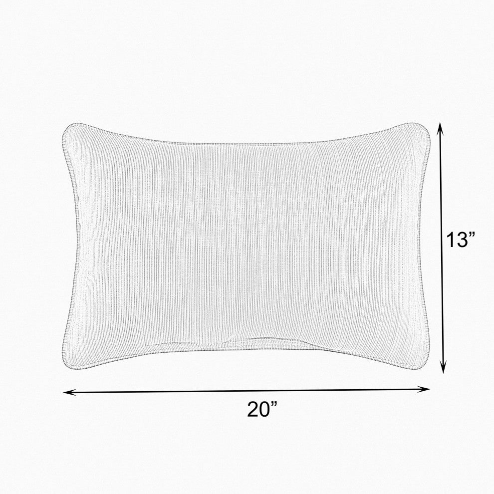 Sorra Home Pensacola Multi Knife Edge Pillow, Set of 2, 20"x13"x6"