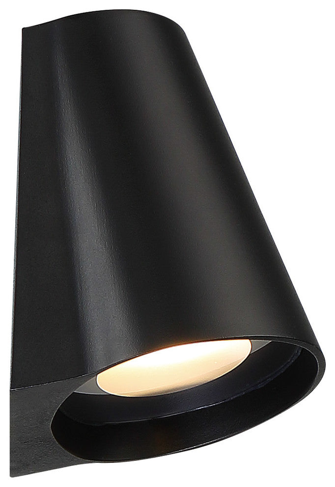 Mod 7" LED Outdoor Wall Light 3000K, Black