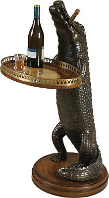 Alligator Marquetry Serving Tray