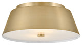Lark 83513 Tess 2 Light 14"W Flush Mount Ceiling Fixture - Lacquered Brass