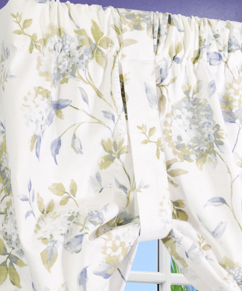 Abigail 60" x 22" Tie-up Valance, Porcelain