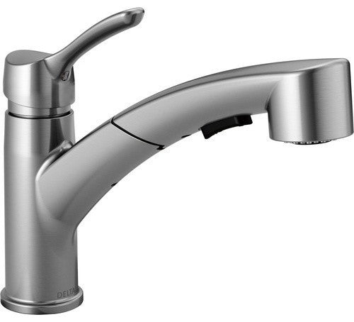 Delta Collins Single Handle Pull-Out Kitchen Faucet, Arctic Stainless