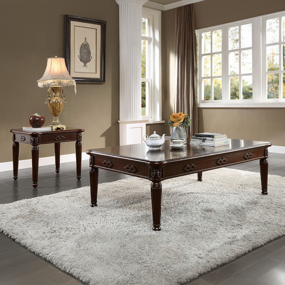 Chateau De Ville End Table, Espresso Finish